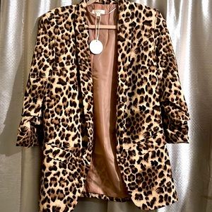 Cheetah print blazer NWT Medium